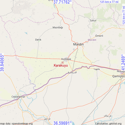Karakuyu on map