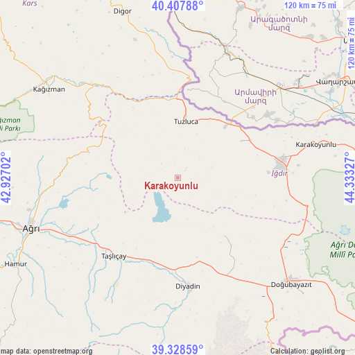 Karakoyunlu on map