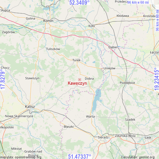 Kawęczyn on map