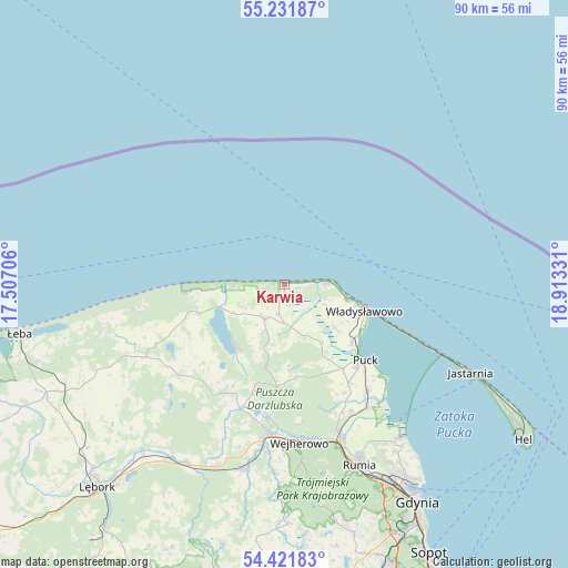 Karwia on map