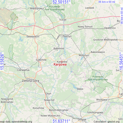 Kargowa on map