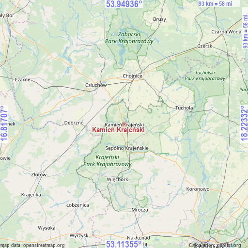 Kamień Krajeński on map