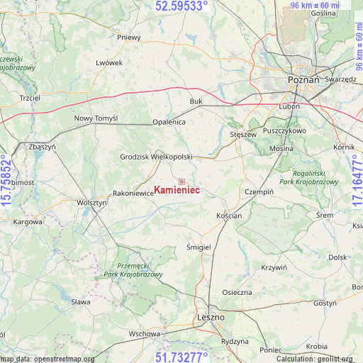 Kamieniec on map