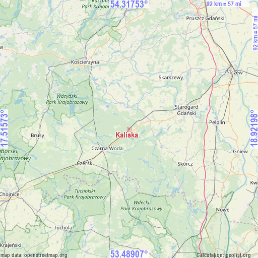 Kaliska on map