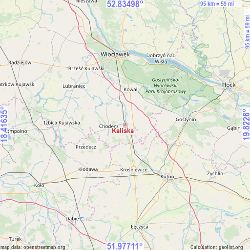 Kaliska on map