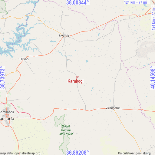 Karakeçi on map