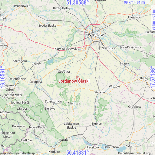 Jordanów Śląski on map