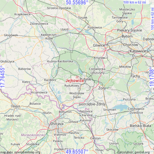 Jejkowice on map