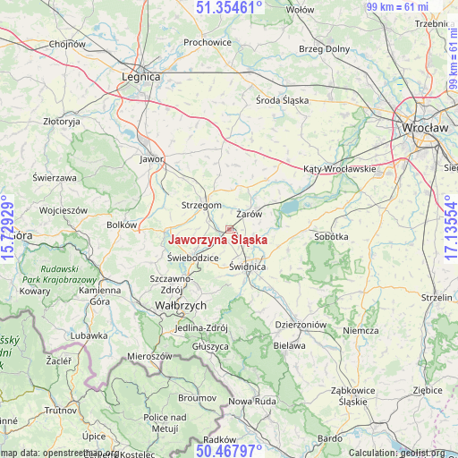 Jaworzyna Śląska on map