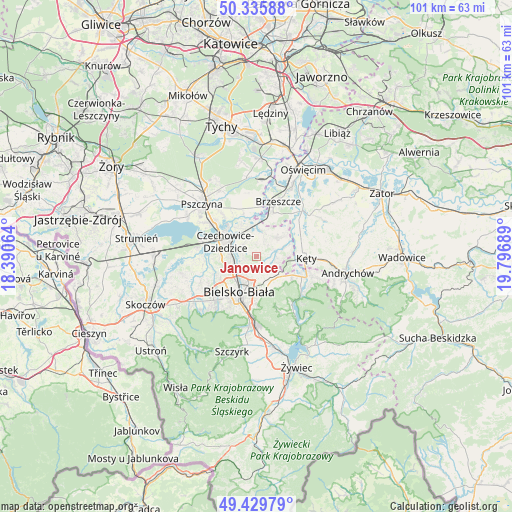 Janowice on map