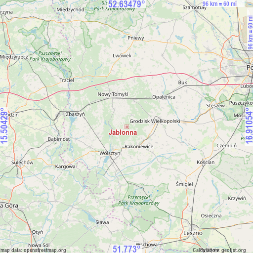 Jabłonna on map