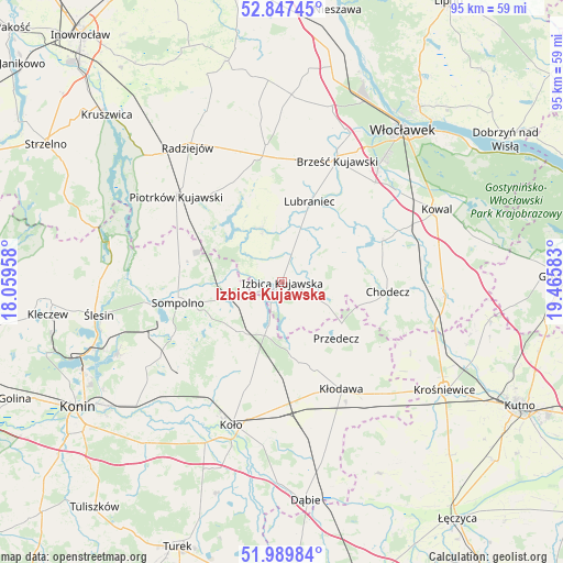 Izbica Kujawska on map