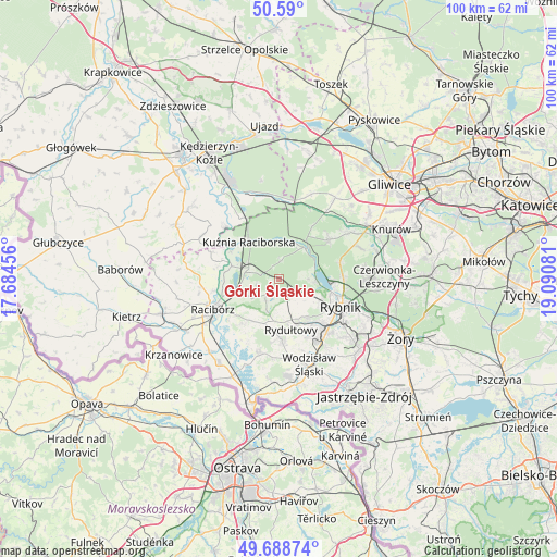 Górki Śląskie on map