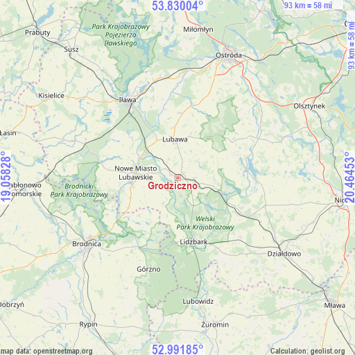 Grodziczno on map