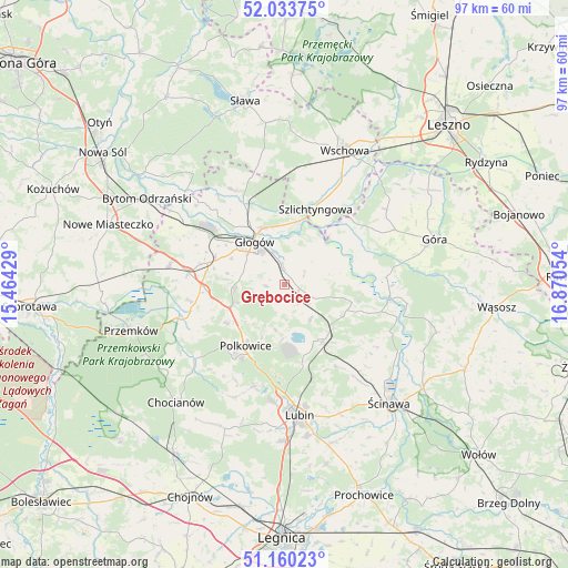 Grębocice on map