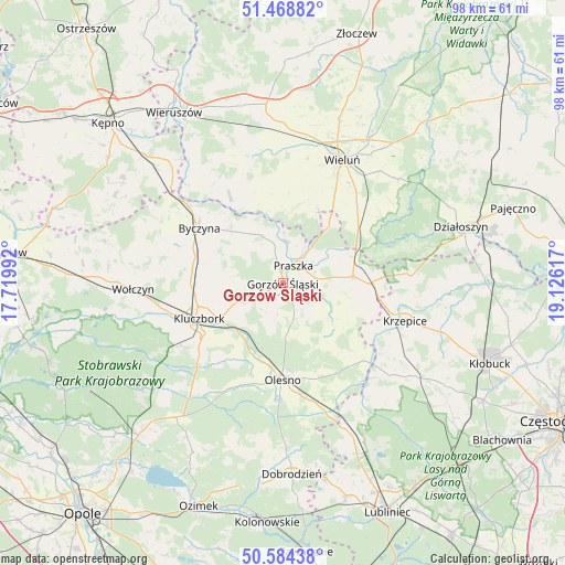 Gorzów Śląski on map