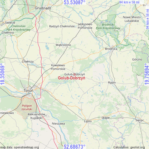 Golub-Dobrzyń on map