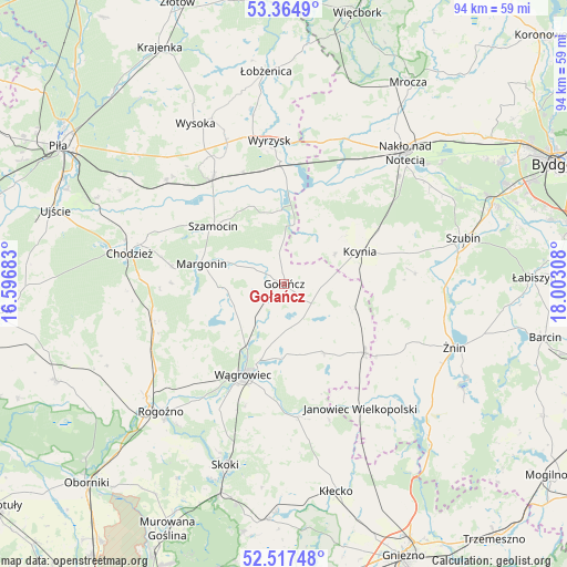 Gołańcz on map