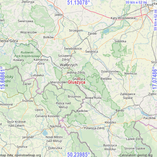 Głuszyca on map