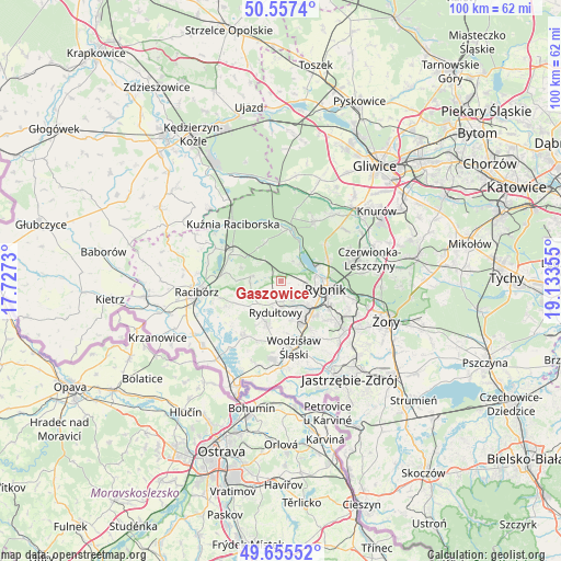 Gaszowice on map