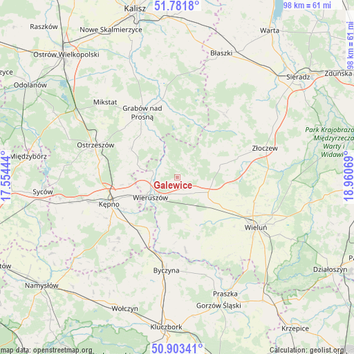 Galewice on map