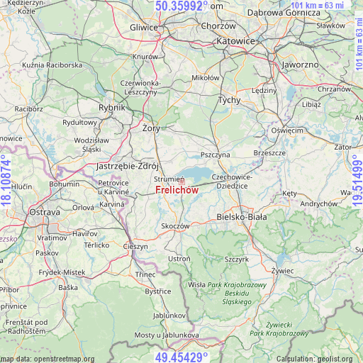 Frelichów on map
