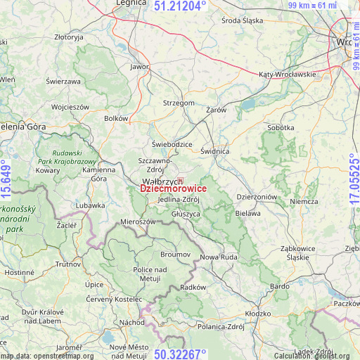 Dziećmorowice on map