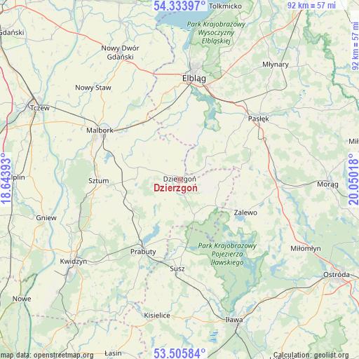 Dzierzgoń on map