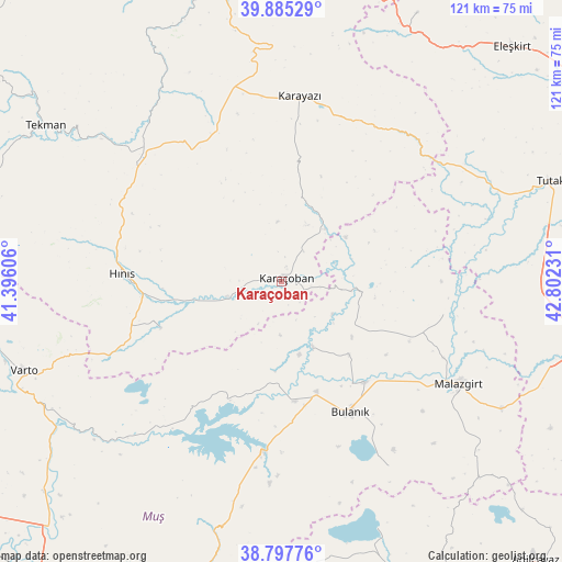 Karaçoban on map