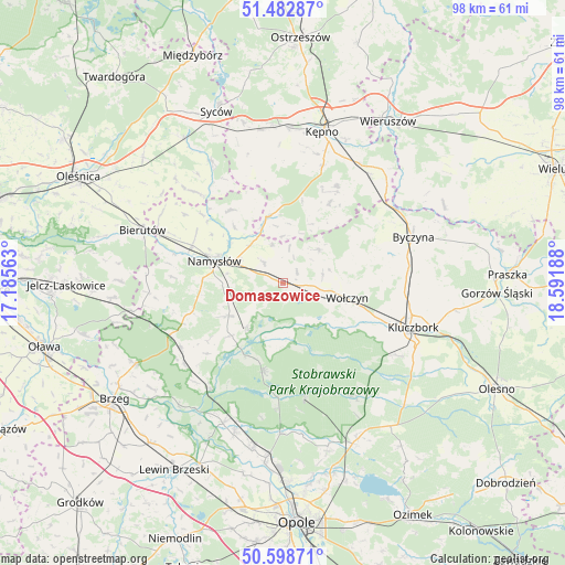 Domaszowice on map