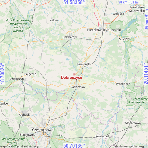 Dobroszyce on map