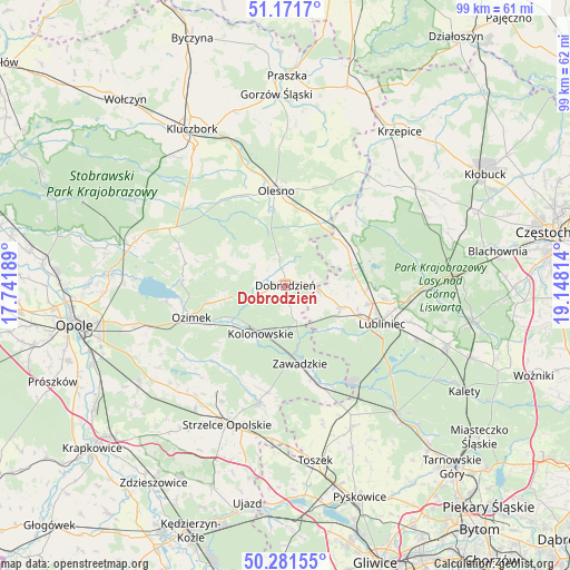 Dobrodzień on map