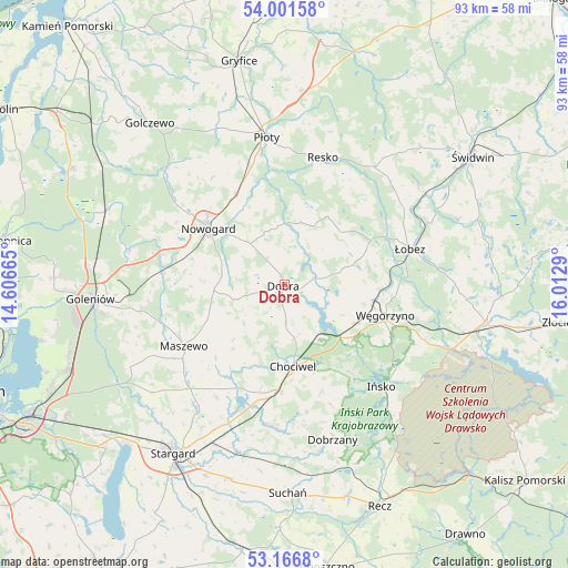 Dobra on map