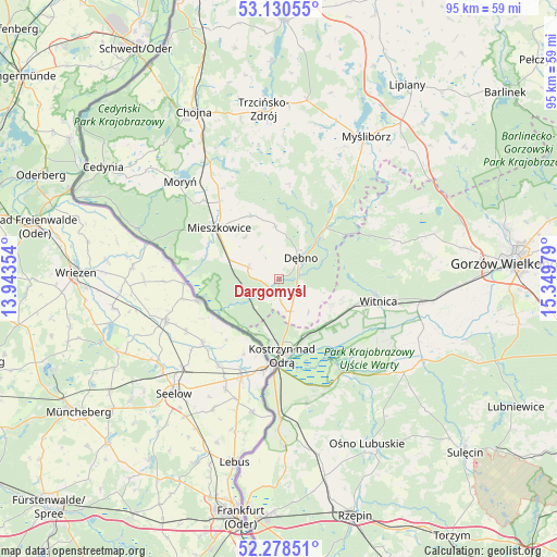 Dargomyśl on map