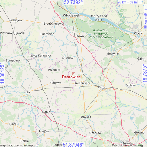 Dąbrowice on map
