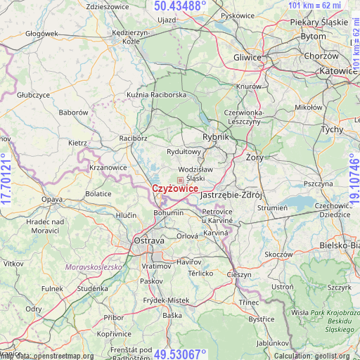 Czyżowice on map