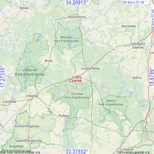 Czersk on map