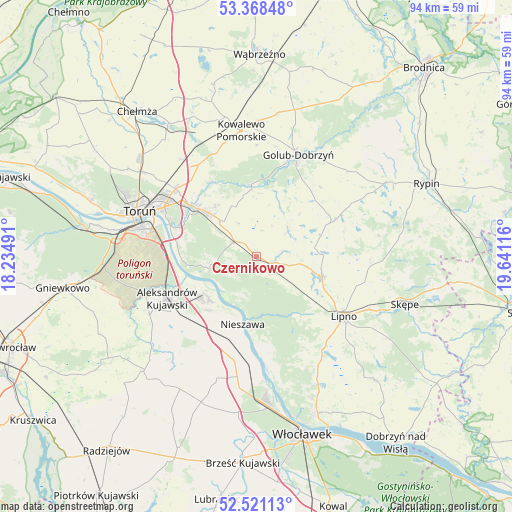 Czernikowo on map