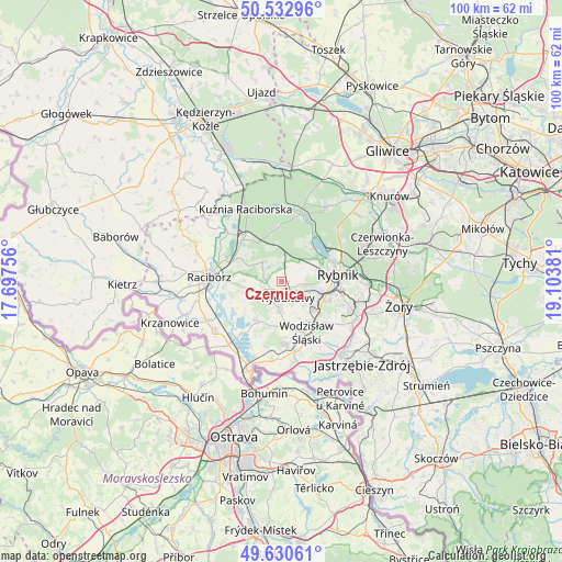 Czernica on map
