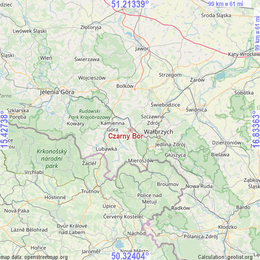 Czarny Bór on map