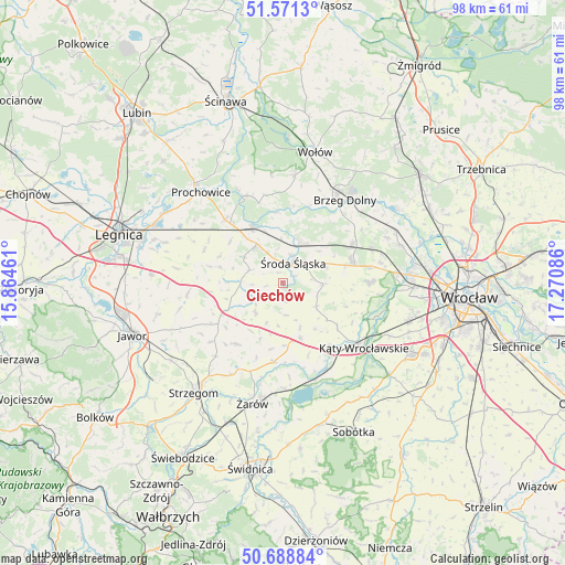 Ciechów on map