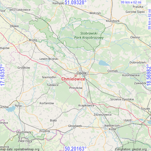 Chmielowice on map