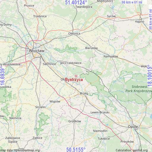 Bystrzyca on map