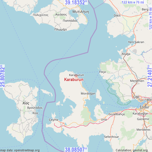 Karaburun on map