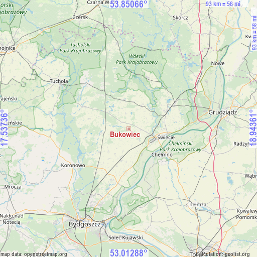 Bukowiec on map