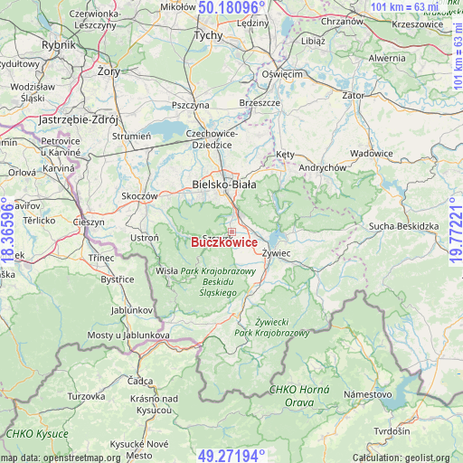 Buczkowice on map
