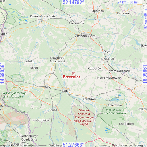 Brzeźnica on map