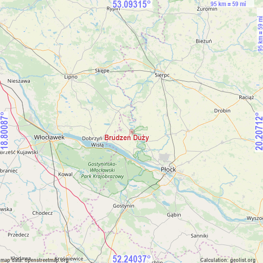 Brudzeń Duży on map