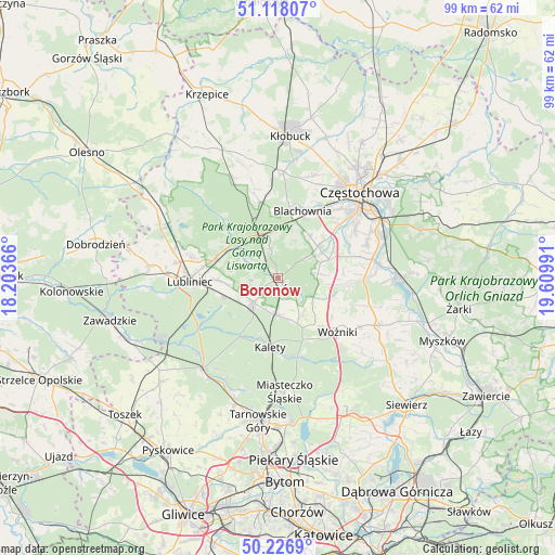 Boronów on map