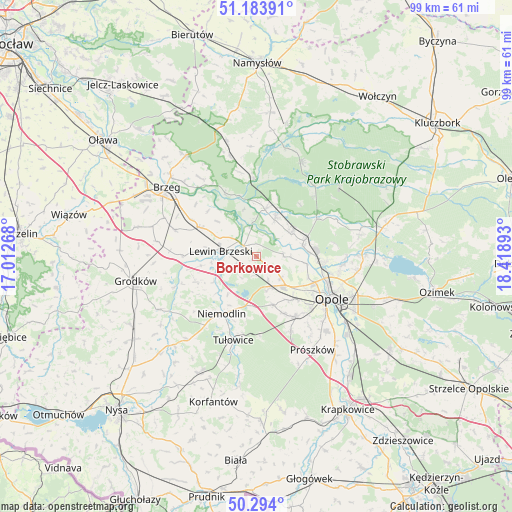 Borkowice on map